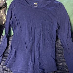 Old Navy Women's Long Sleeve Tee - Navy Blue
